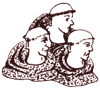 sketch of three friars
