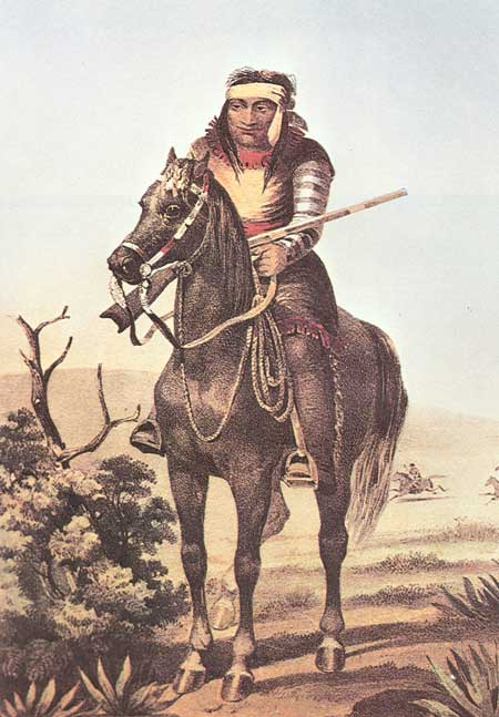 painting of Lipan Apache warrior