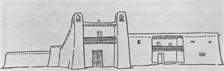 sketch of church and convento