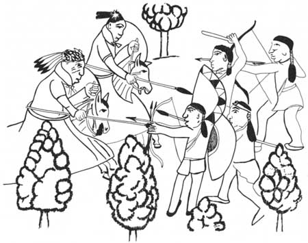cartoon drawing of Natives