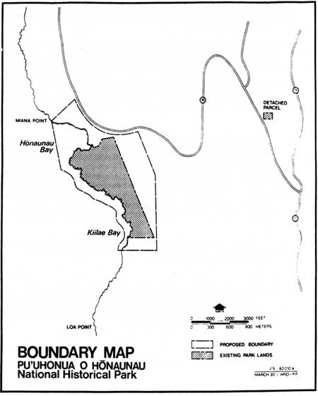 map of Pu'uhonua o Honaunau NHP