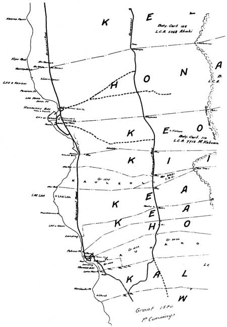 map of Honaunau, South Kona