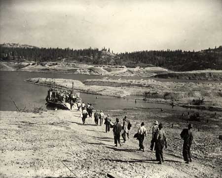 WPA workers boarding Gerome Ferry