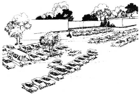 sketch of parking lot