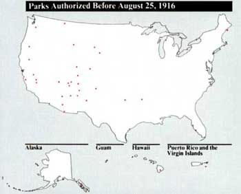 map of parks added before 1916