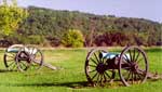 cannons on battlefield at Wilson's Creek