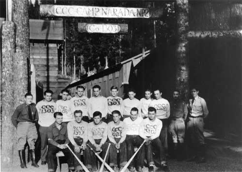 Company 1303's baseball team at Camp Narada
