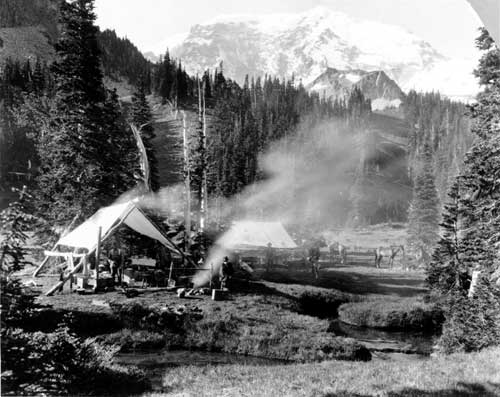 Campers at Mystic Lake