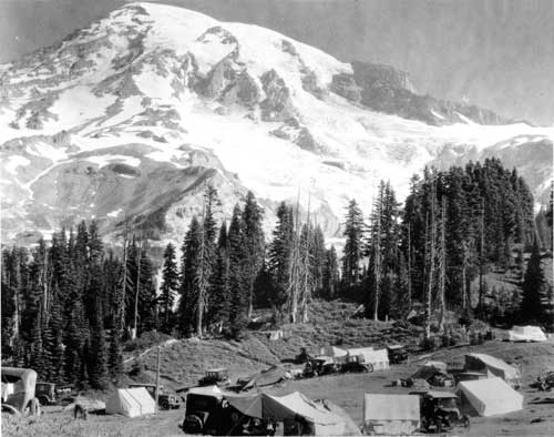 Paradise public campground in the 1920s