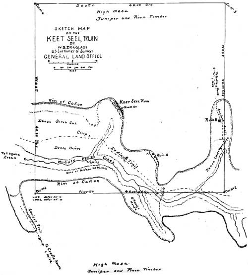 map of park lands (Keet Seel)