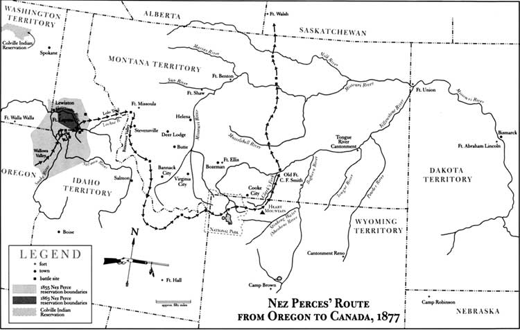 Nez Perce Tribe historical migration routes