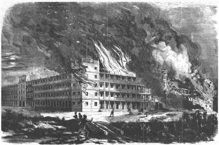 drawing of hotel fire