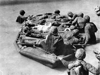 evacuating wounded Marines