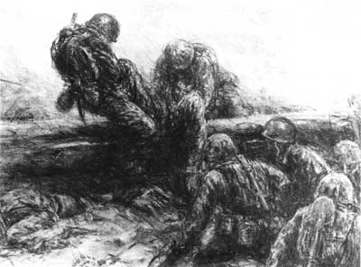 sketch of Marines