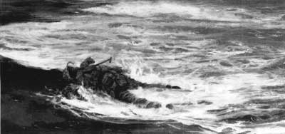 sketch of dead Marine