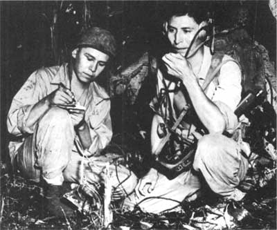 two Navajo code-talkers