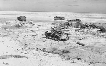 Tanks on beach