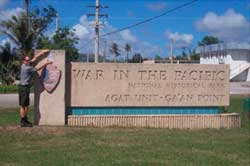 Flat Stanely at park entrance sign