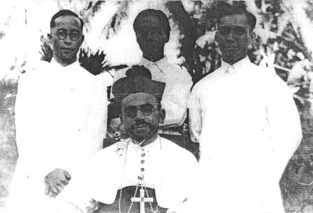 Fathers Duenas, Calvo, Manibusan; Bishop Olano