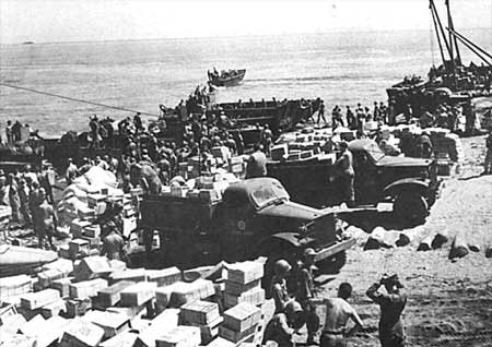 supplies on shore