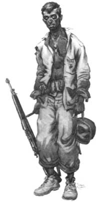 sketch of soldier
