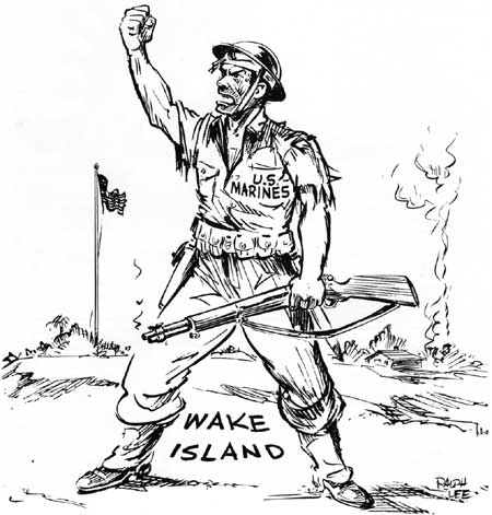 FIGARTI WW2 AMERICAN WAKE ISLAND WIA-018 EAT THIS USMC VS JAPANESE MIB 
