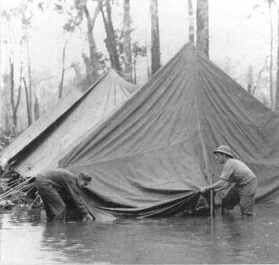 flooded tents