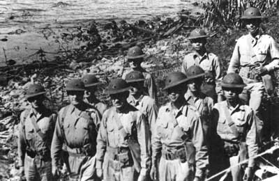 officers of 2d Battalion, 4th Marines and Filipino officers