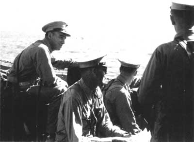 Marine officers waiting on board