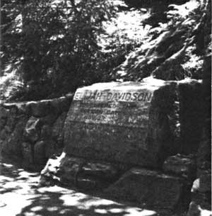 Elijah Davidson stone memorial