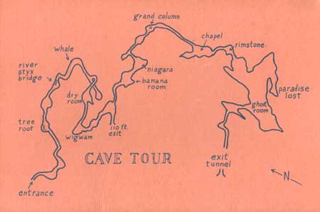 map of cave tour