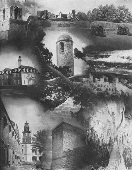 mosaic of images from historic parks