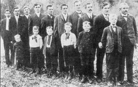Jonathan Heaton and his 15 sons