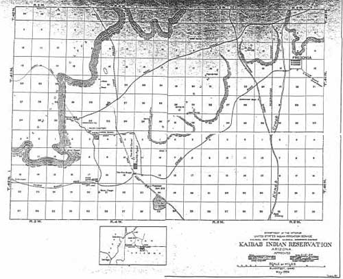 map of Kaibab Indian Reservation