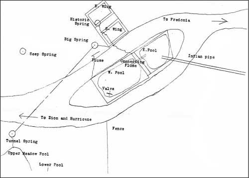 Sketch
map showing location of springs