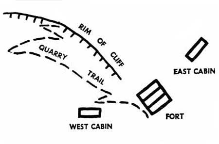 sketch map of the quarry trail