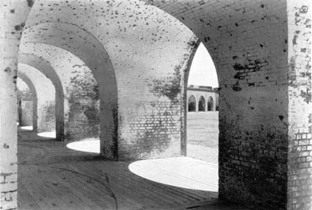 brick archways within fort