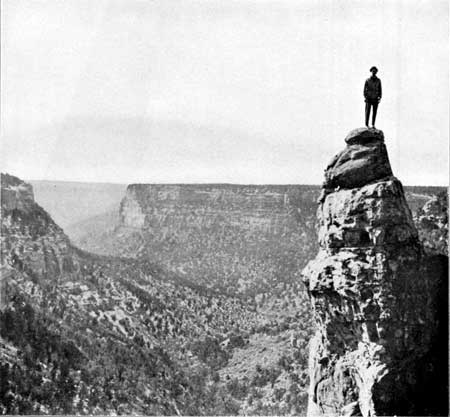 visitor on mesa top