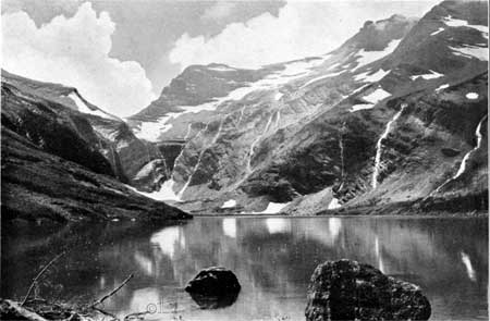 Gunsight Pass from Gunsight Lake