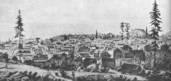 drawing of Virginia City