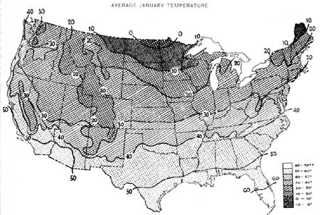 map: Average July Temperature
