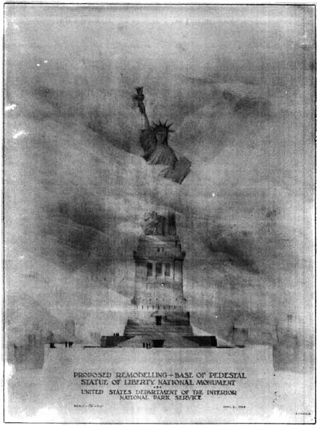 drawing of Statue of Liberty