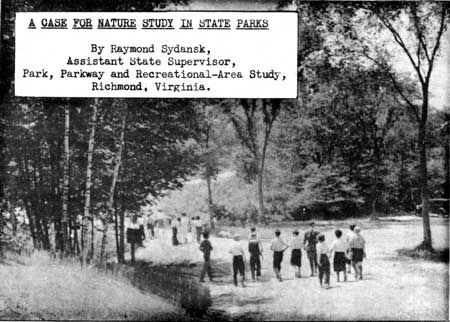 A Case for Nature Study in State Parks, by Raymond Sydansk