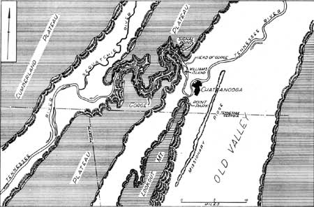 map Chattanooga region