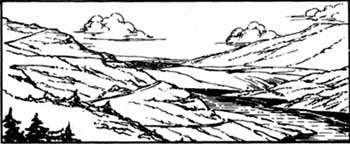 sketch of mountains