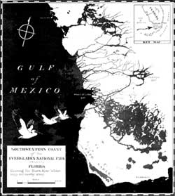 map of SW Coast of Everglades