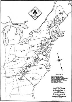 map of Appalachian Trail