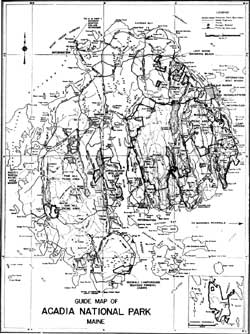 guide map of Acadia NP