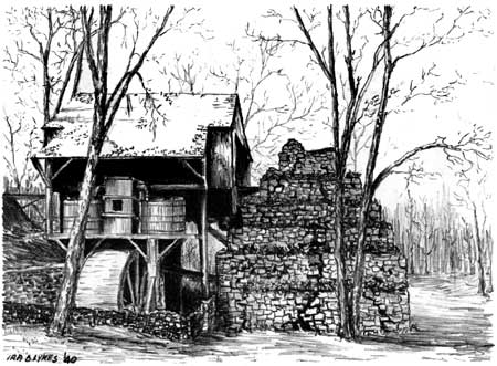 sketch of blast furnace