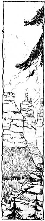sketch of canyon